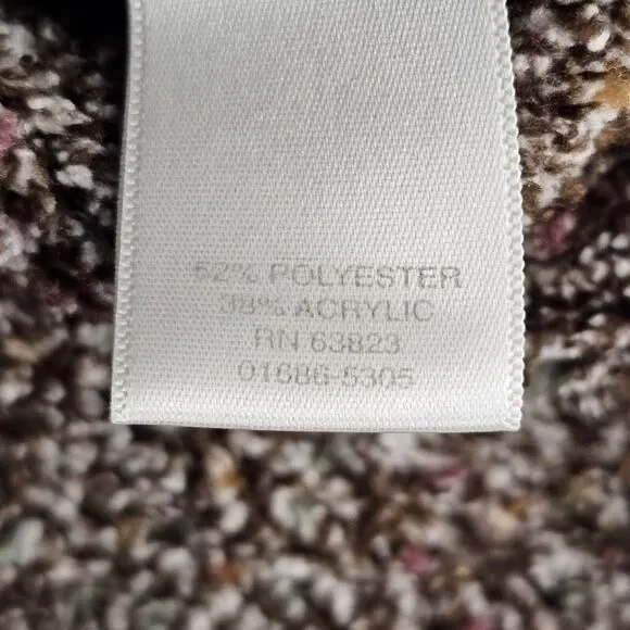 Christopher & Banks Vest Sz S Brown Boucle Full Zip Sweater Classic Preppy EUC - Picture 5 of 11